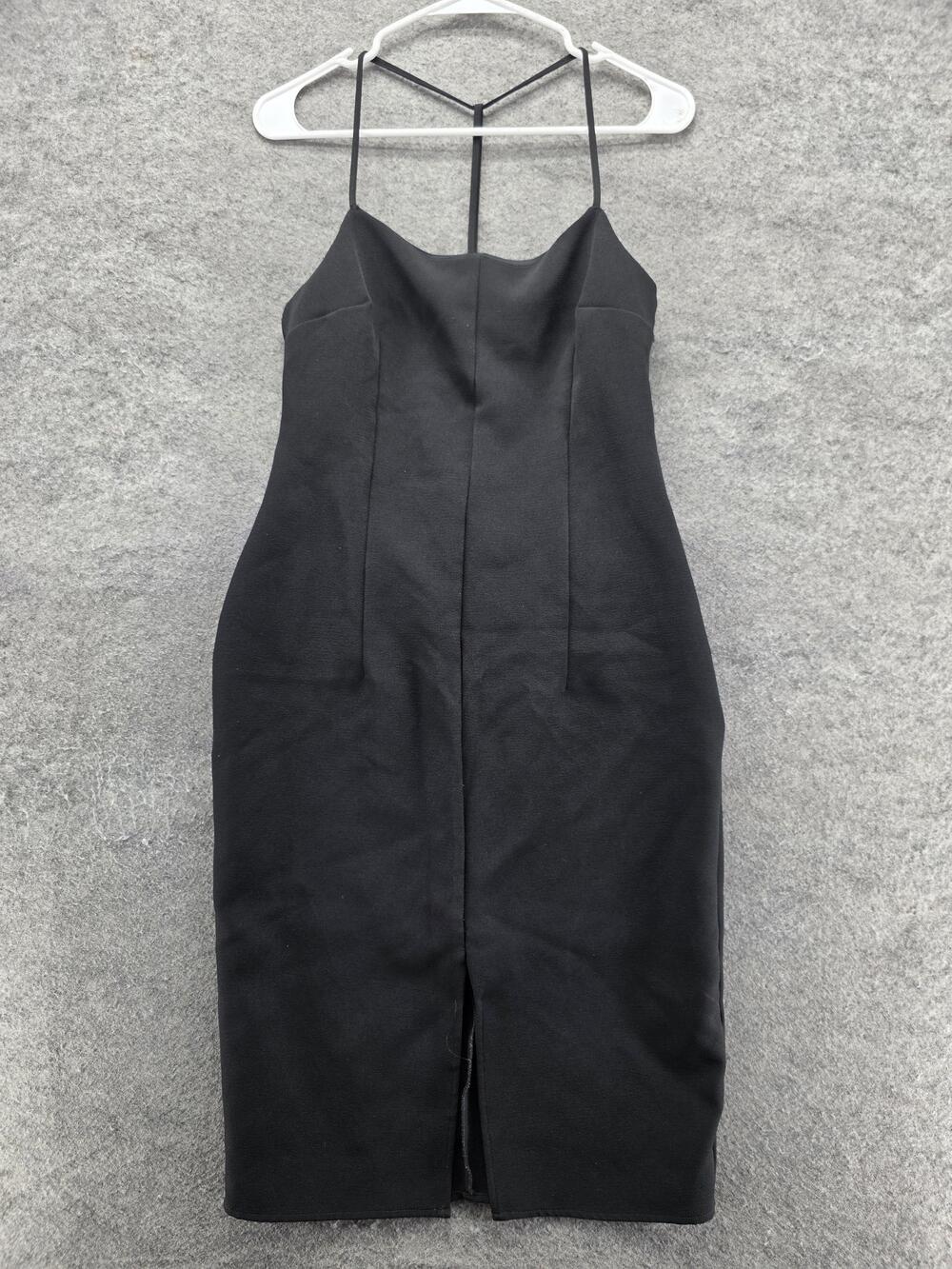 Express Dress Womens 6 Black Pencil Dress Sweetheart Sleeveless Lined Zip
